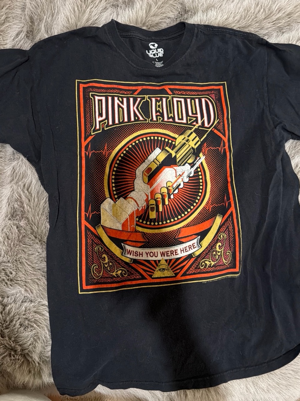 LIQUID BLUE Pink Floyd wish you were here shirt - large